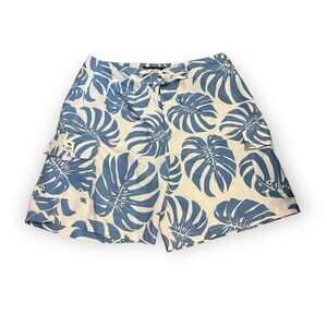 Island Company Blue Tropical Print Swimsuit